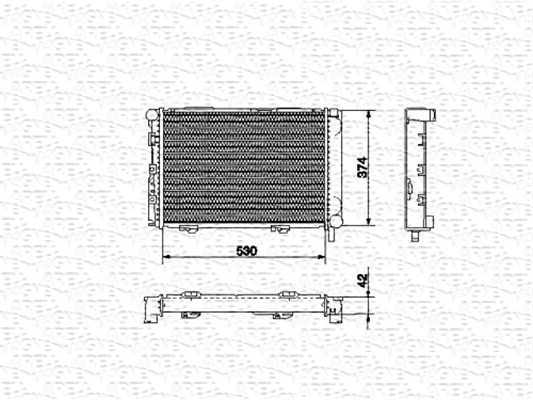 MAGNETI MARELLI radiatorius, variklio aušinimas 350213529000